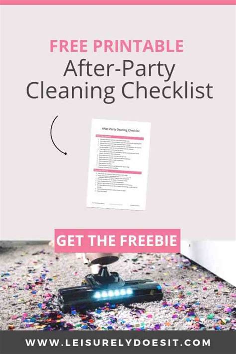 After Party Cleaning Checklist How To Clean Up After A Party