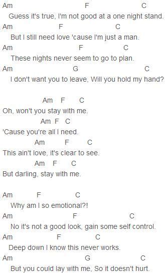 Find the right instructor for you. Sam Smith - Stay With Me Chords | Sam Smith | Pinterest ...