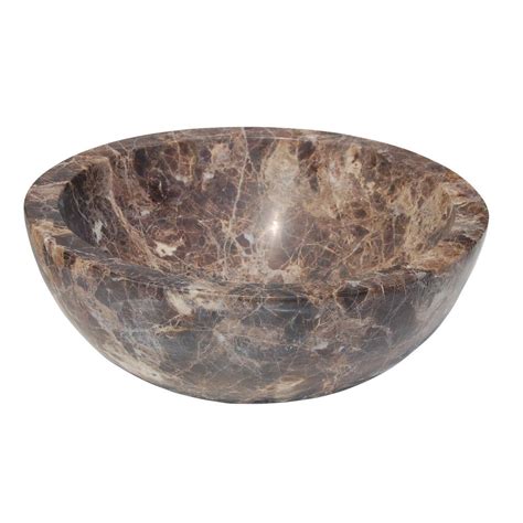 Our smallest are just 30cm. Eden Bath Small Round Stone Vessel Sink in Dark Emperador Marble-EB_S003DE-H - The Home Depot
