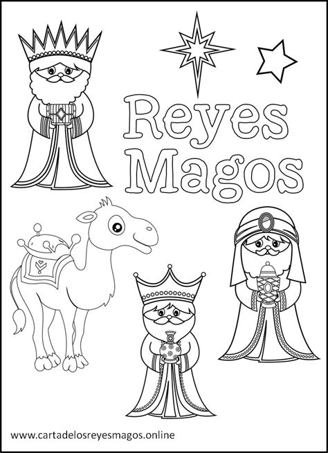 Las Mejores Imágenes De Los Reyes Magos Para Colorear Gratis