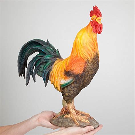 Bits And Pieces Life Sized Decorative Rooster Statue Farm Animal
