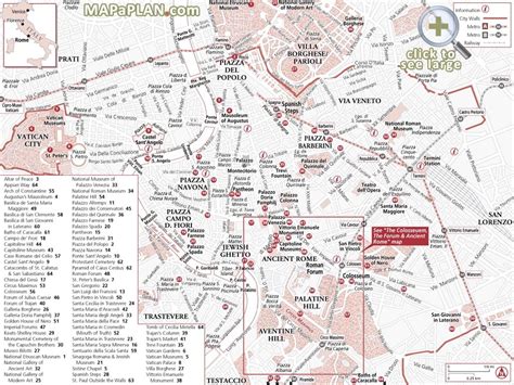Printable Map Of Rome Tourist Attractions Printable Maps