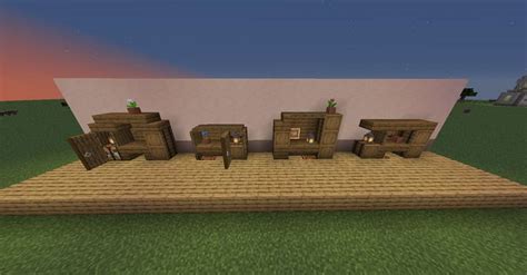 How To Create Various Furniture In Vanilla Minecraft