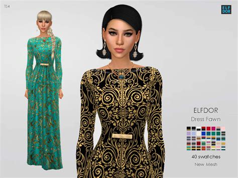 Dress Fawn At Elfdor Sims Sims 4 Updates