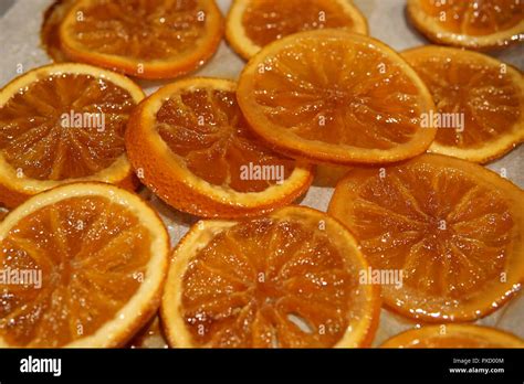 Caramelized Orange Slices Home Made Dessert Stock Photo Alamy