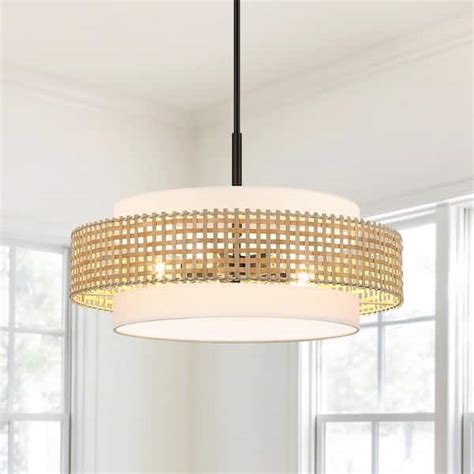 True Fine Nekoosa In Light Black Double Shade Drum Chandelier