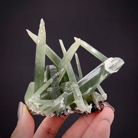 Quartz With Hedenbergite On Axinite Ch19b 02 Huanggang Fe Sn