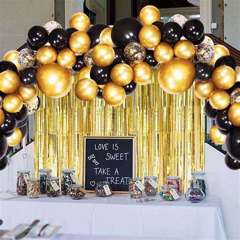 Black and Gold Birthday Decorations Black and Gold Birthday - Etsy