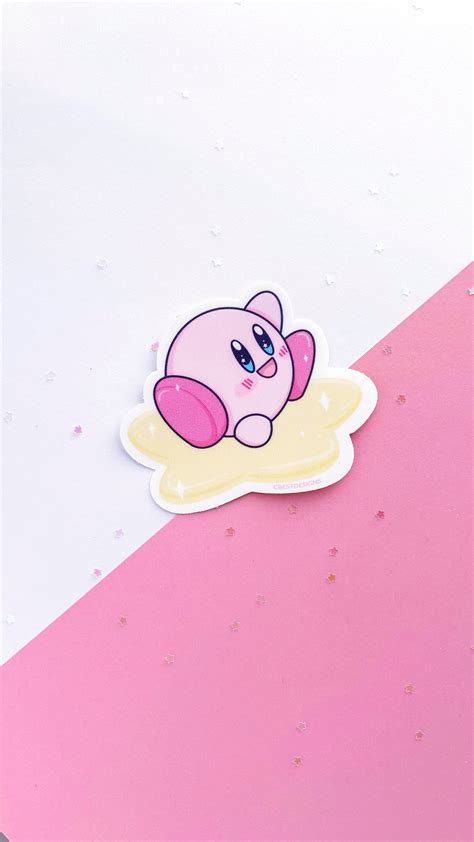 Kirby Star Waterproof Vinyl Sticker Decal Cute Kawaii Etsy