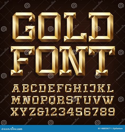 Gold 3d Letter Font