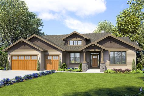 Craftsman Ranch Home Plan With Multi Generational Possibilities