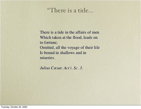There Is A Tide In The Affairs Of Men Brutus In Shakespeares