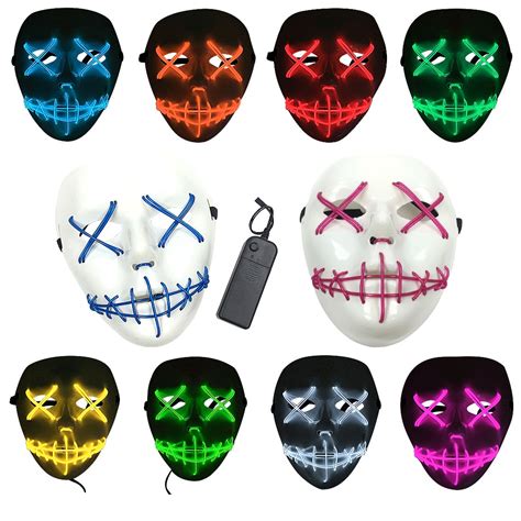 Hot Halloween Mask Funny Led Light Up Party Masks The Purge Election
