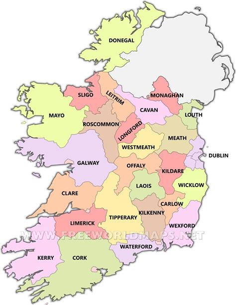 Map Of Ireland Counties Blank