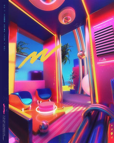 Space Escape 20 Neon Aesthetic Retro Futurism Vaporwave