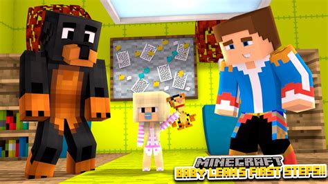 Minecraft Donut The Dog Adventures Baby Leahs First Steps Youtube