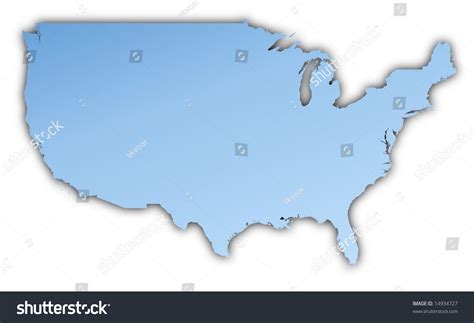 United States Map Light Blue Map Stock Illustration 14934727 Shutterstock