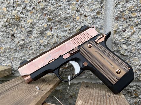 Kimber Micro 9 Rose Gold 9mm 315 Barrel 7 Rounds G 10 Grips Dukes