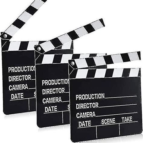 10 Pieces Movie Film Clap Board 7 X 8 Inch Cardboard Movie Clapboard