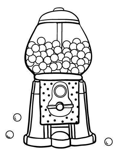 Your students will love this coloring page! Bubble Gum Machine Drawing at GetDrawings | Free download