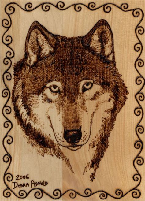 Learn how to color your wood burning, pyrography projects using colored pencils by lora irish | lsirish.com. Woodburning Wolf Portrait by DebsDen on deviantART | Wood ...