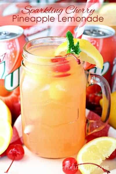 Sparkling Cherry Pineapple Lemonade Lets Dish Recipes