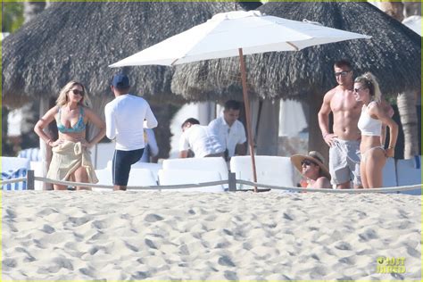 Shirtless Rob Gronkowski Hits The Beach In Cabo With Girlfriend Camille