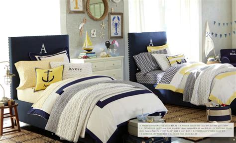 Pottery Barn Kids Summer Preview Rugby Stripe Duvets Nautical Kids