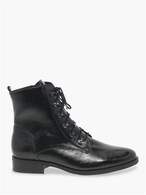 Gabor Keady Wide Fit Lace Up Leather Ankle Boots Black At John Lewis And Partners