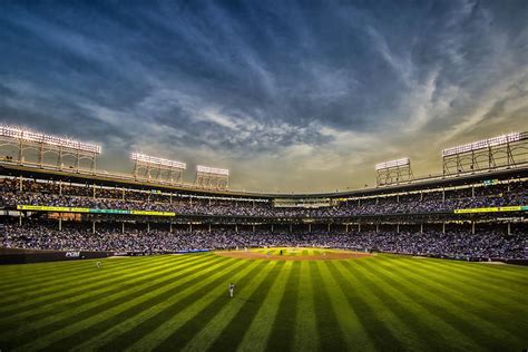 The New Wrigley Field With Pretty Sunset Sky Photograph By Sven Brogren