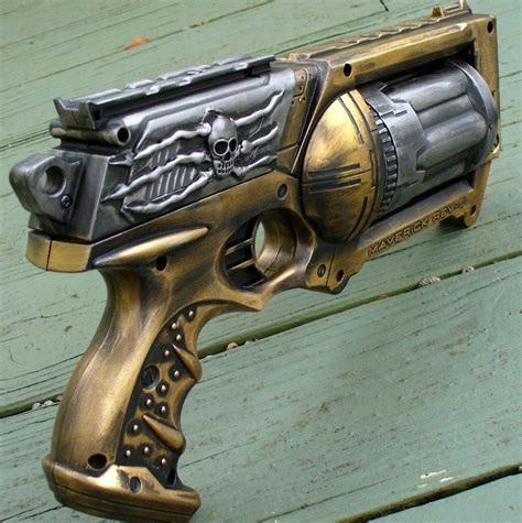 Steampunk Gun Nerf Maverick N Strike Victorian Gothic Gold