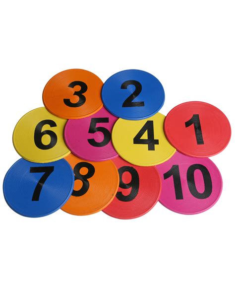 Flat Disc Marker Numbered 10 Pack Sgs