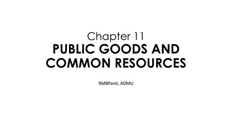 Solution Chapter 11 Public Goods And Common Resources Studypool
