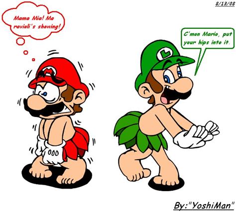 Hula Mario Bros By Yoshiman On Deviantart Mario Funny Mario Bros Super Mario Art