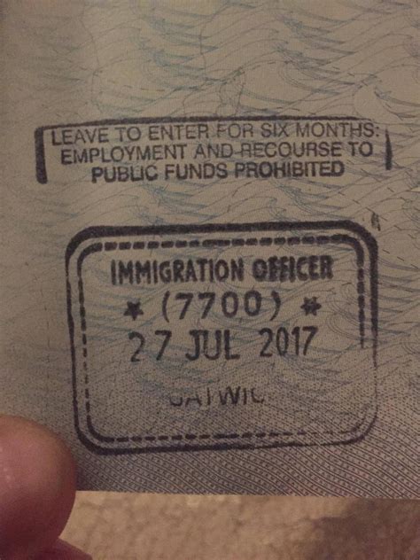 Uk Immigration Officer Placed A Standard Leave To Enter Stamp When I