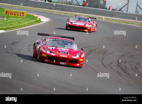 Cars Ferrari 458 Of Team Af Corse Participate In The European