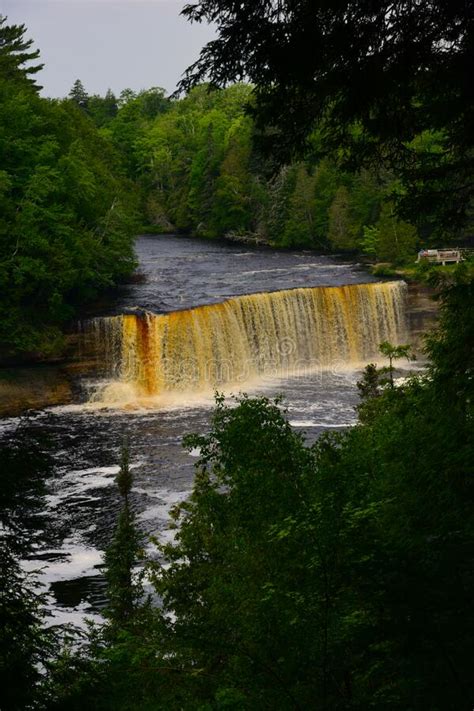 The Tahquamenon Falls Luce County Michigan Stock Photo Image Of