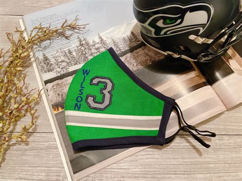 Russell Wilson 3 Seattle Seahawks Face Mask Adjustable Etsy