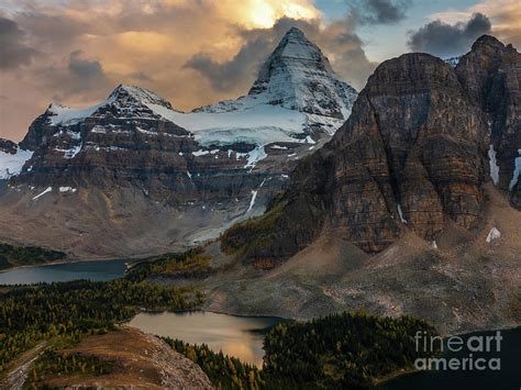 Canadian Rockies Mount Assiniboine Dramatic Skies Over Sunburst Peak