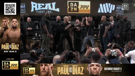 Jake Paul Nate Diaz Face Off For The First Time Video Sports