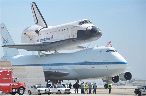 Space Shuttle Endeavour Lands In La For Display At California Science