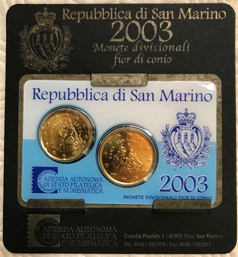 20 Cents Deuro 1er Type 1re Carte Saint Marin Numista