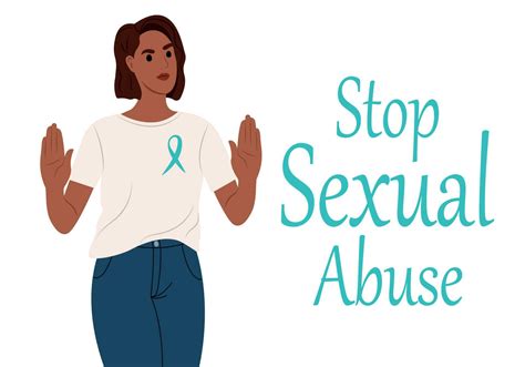 woman against sexual violence sexual assault awareness month banner awareness ribbon 23508358