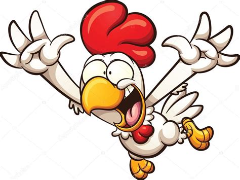 Flying Cartoon Chicken — Stock Vector © Memoangeles 108324876