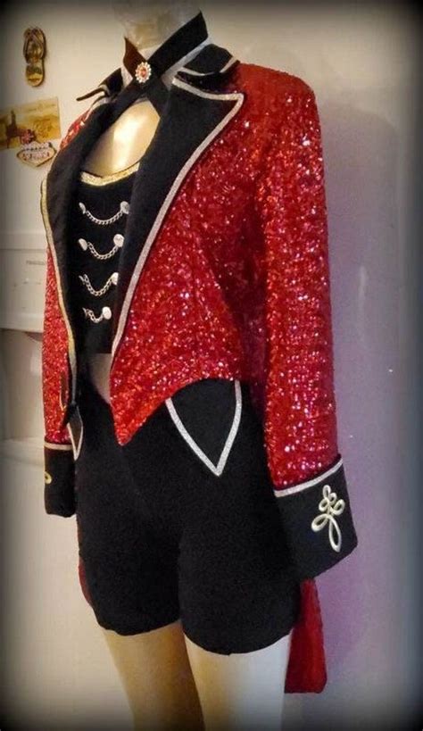 taylor sequins ringmaster tailcoat red tour de force etsy circus