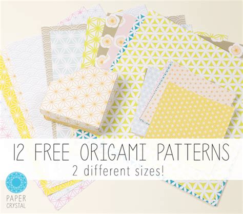 12 Free Printable Origami Papers Paper Kawaii Origami Paper Art