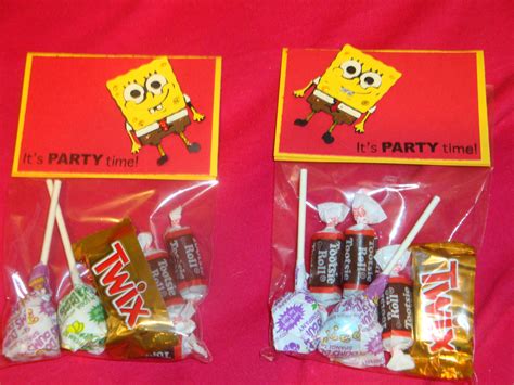 Spongebob Party Favors Spongebob Party Favors Spongebob Party
