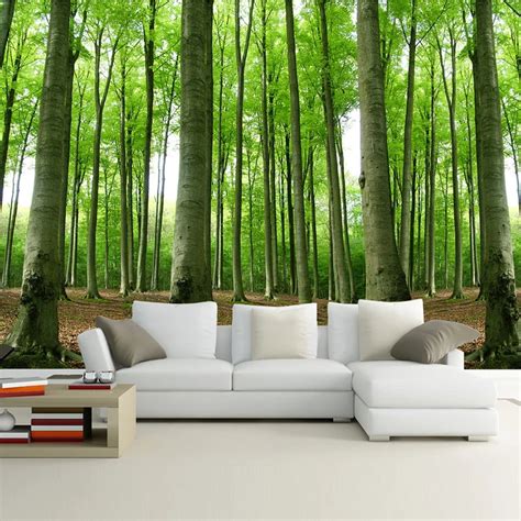 Custom Mural 3d Wallpaper Forest Natural Scenery Woods Landscape Tapety