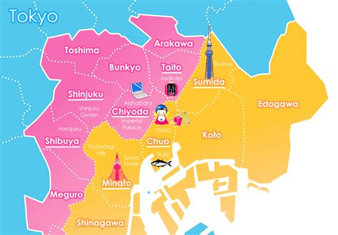 Japan maps japan city maps japanese cities maps nippon. A Beginner's Guide To Tokyo's Popular Districts | Green and Turquoise
