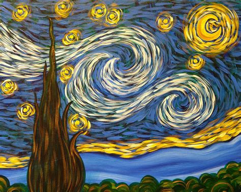 Stary Night Starry Night Painting Starry Night Van Gogh Van Gogh